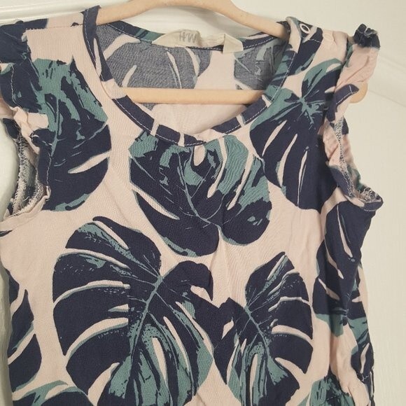 H&M Tropical Pink Green Romper - Picture 4 of 6